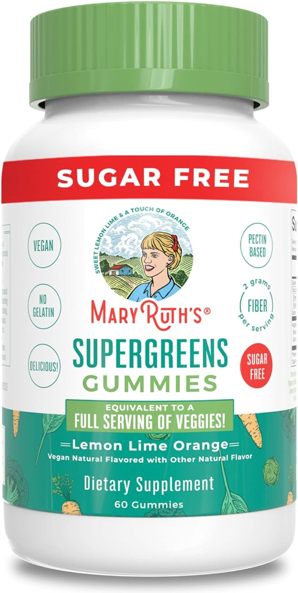 Maryruth'S Super Greens Gummy | Sugar Free | With A Full Serving Of Veggies For Adult And Kids Age 4+ | 2G Fiber Per Serving | Vegan | 60 Count Maryruth'S Super Greens Gummy | Sugar Free | With A Full Serving Of Veggies For Adult And Kids Age 4+ | 2G Fiber Per Serving | Vegan | 60 Count