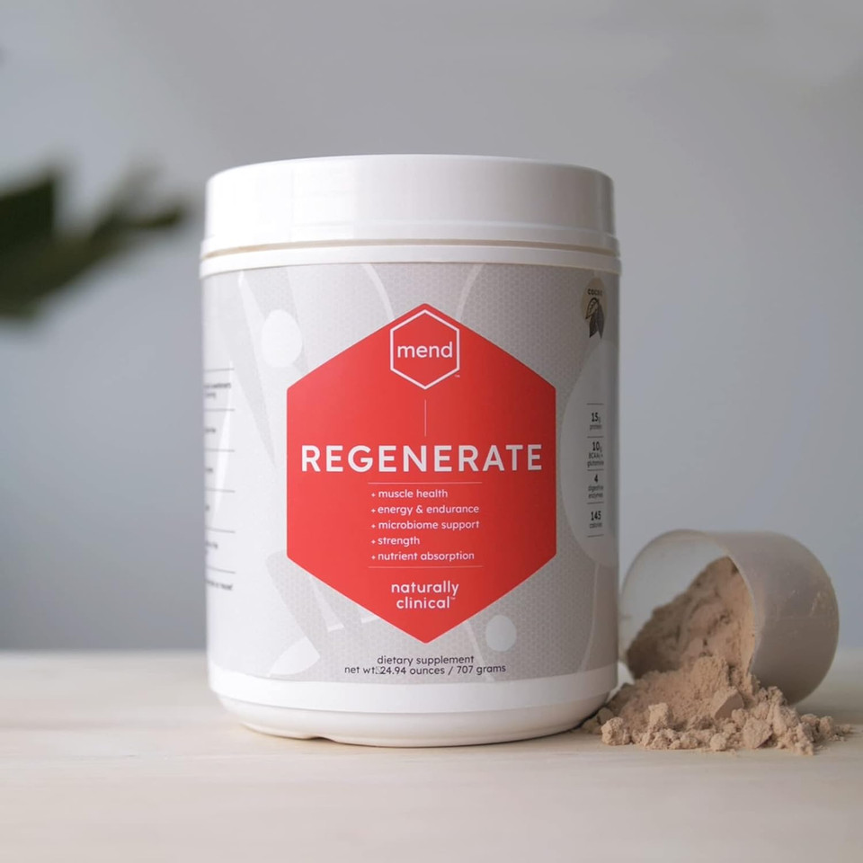 Mend Regenerate, Post Workout Recovery, Immune Support, And Sports Nutrition Supplement For Men And Women - Natural, Gluten Free, And Non-Gmo - Cocoa Protein Powder, 20 Servingscocoa
