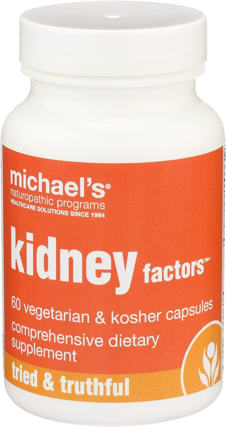 Michael'S Health Naturopathic Programs Kidney Factors - 60 Vegetarian Tablets - Nutrients For Kidney Function - Gluten Free, Kosher - 20 Servings60 Tablets