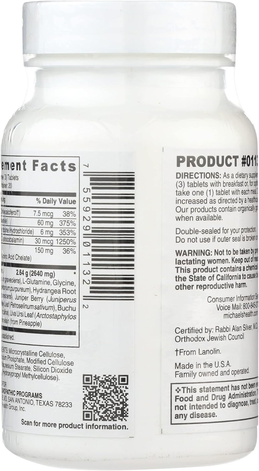 Michael'S Health Naturopathic Programs Kidney Factors - 60 Vegetarian Tablets - Nutrients For Kidney Function - Gluten Free, Kosher - 20 Servings60 Tablets