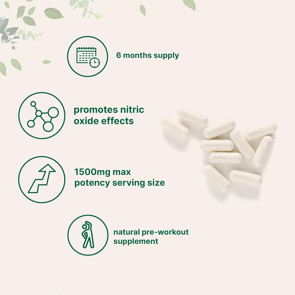 Micro Ingredients L Citrulline Capsules, 1500Mg Per Serving, 360 Counts, Citrulline Pre-Workout Supplement, Non-Gmo