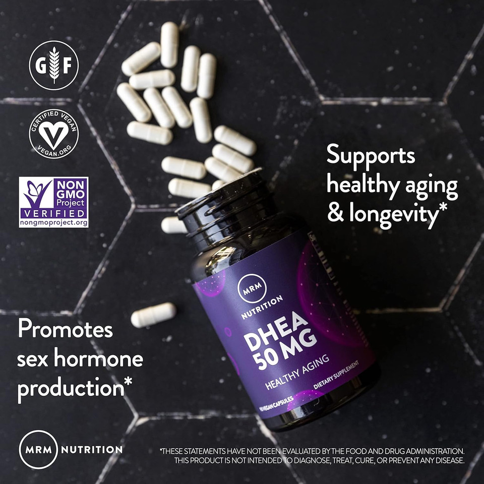 Mrm Nutrition Dhea 50Mg | Healthy Aging | Micronized For Absorption | Memory + Mood | Hplc Tested For Purity + Potency | Gluten-Free + Vegan + Non Gmo | 90 Servings