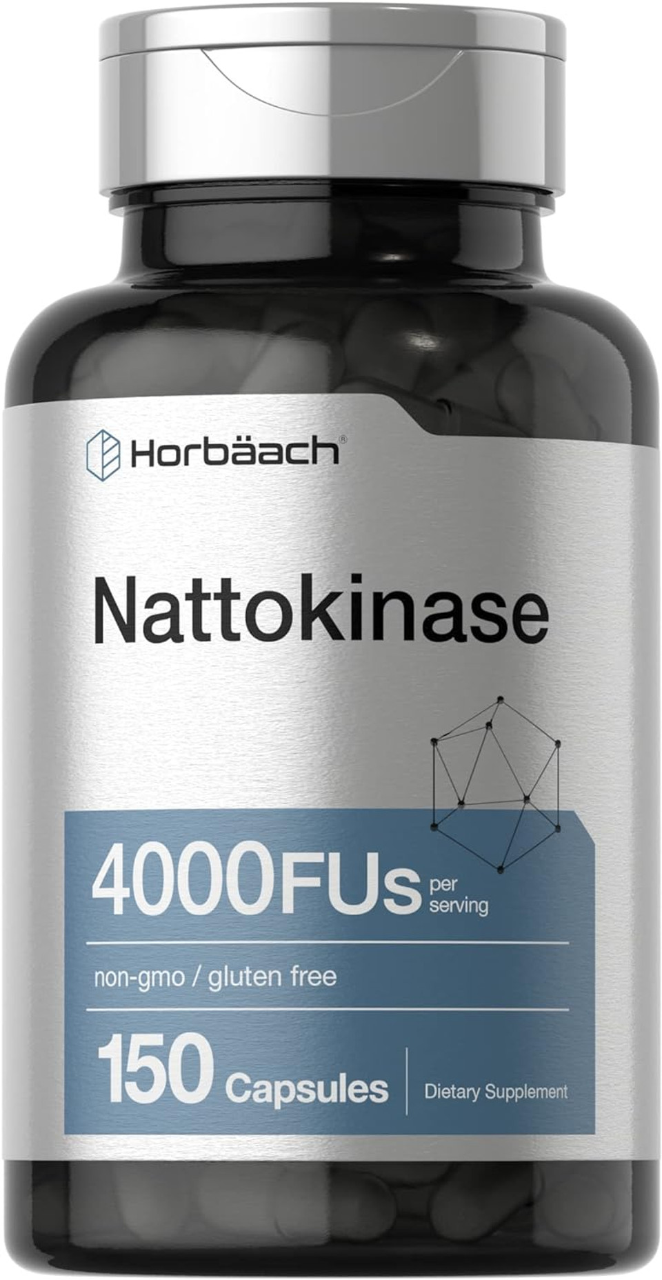 Nattokinase Supplement 4000 Fu | 150 Capsules | Non-Gmo, Gluten Free | By Horbaach