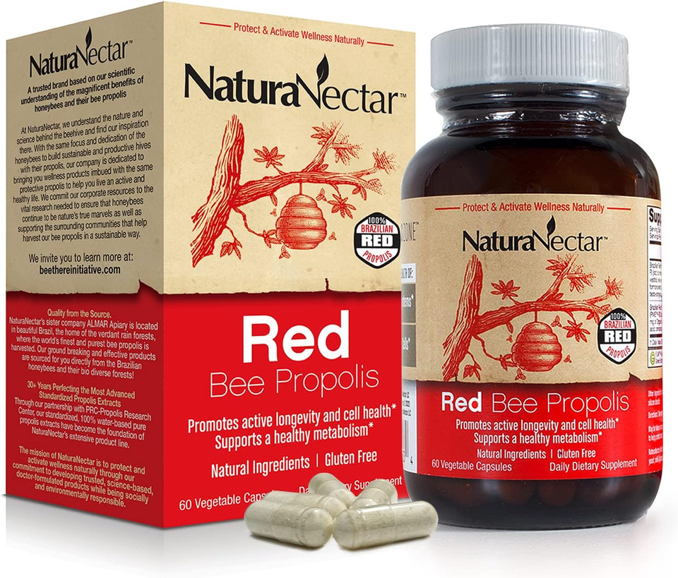 Naturanectar Red Bee Propolis - Nsf Contents Certified  Premium Brazilian Propolis
