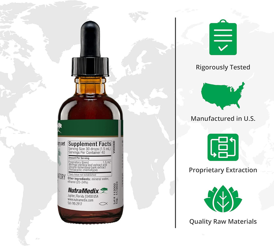 Nutramedix Vitalmedix - Cat'S Claw & Moringa Plant Extract - Daily Energy Supplement For Immune Health & Overall Vitality - Rich In Vitamins & Minerals (2Oz)