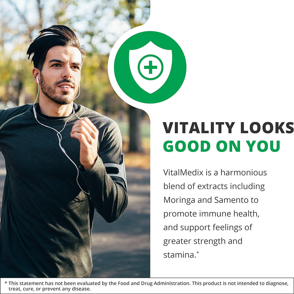 Nutramedix Vitalmedix - Cat'S Claw & Moringa Plant Extract - Daily Energy Supplement For Immune Health & Overall Vitality - Rich In Vitamins & Minerals (2Oz)