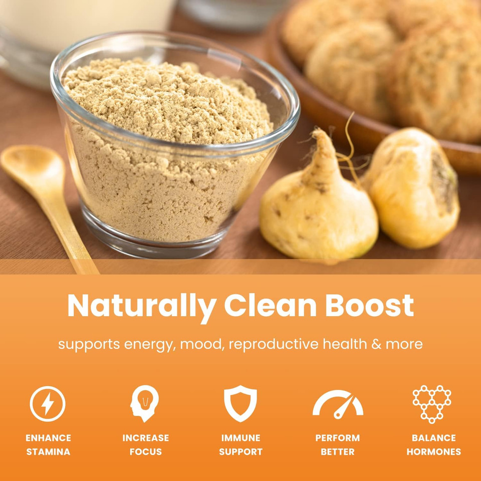 Organic Maca Powder - Peruvian Grown Maca Blend With Yellow, Black & Red Roots - Gelatinized For Superior Bioavailability - Natural, Vegan & Non-Gmo, 8Oz
