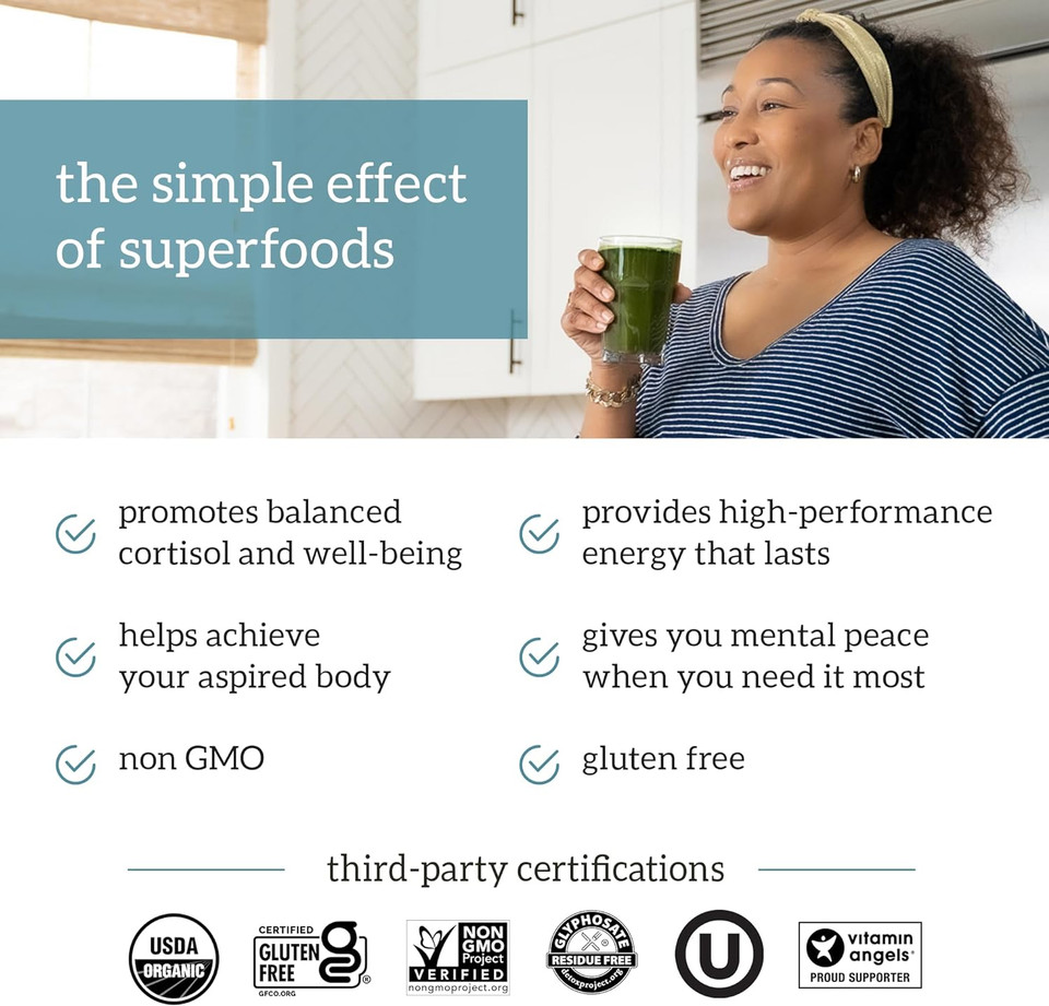 Organifi: Go Packs - Green Juice - Organic Superfood Supplement Powder - 15 Servings - Organic Vegan Greens - Hydrates And Revitalizes14 Go Packs