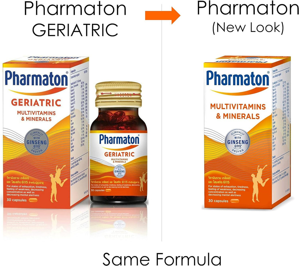 Pharmaton Energizer Swiss Quality With Clinical Proven (Smart Pack Size Pharmaton Energizer 30 Capsule) Energy Stimulant To Combats Symptoms Caused By Fatigue, Tiredness & Exhaustion "Authentic Pharmaton Come With Original Document Only"