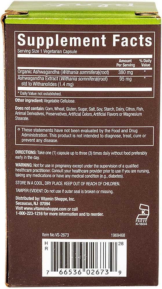 Plnt Ashwagandha - 380Mg Per Serving (90 Veggie Capsules)