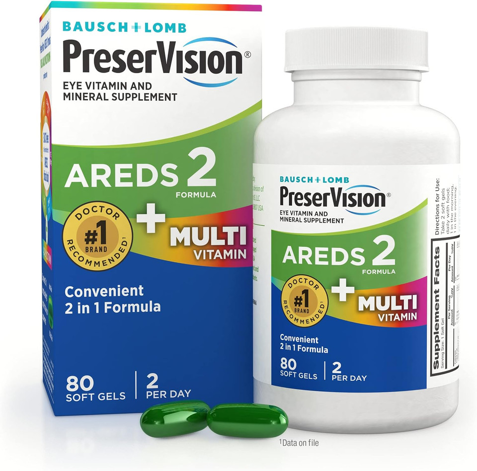 Preservisionã¢Â® Areds 2 Formula + Multivitamin Vitamin & Mineral Supplement 80 Ct Soft Gels