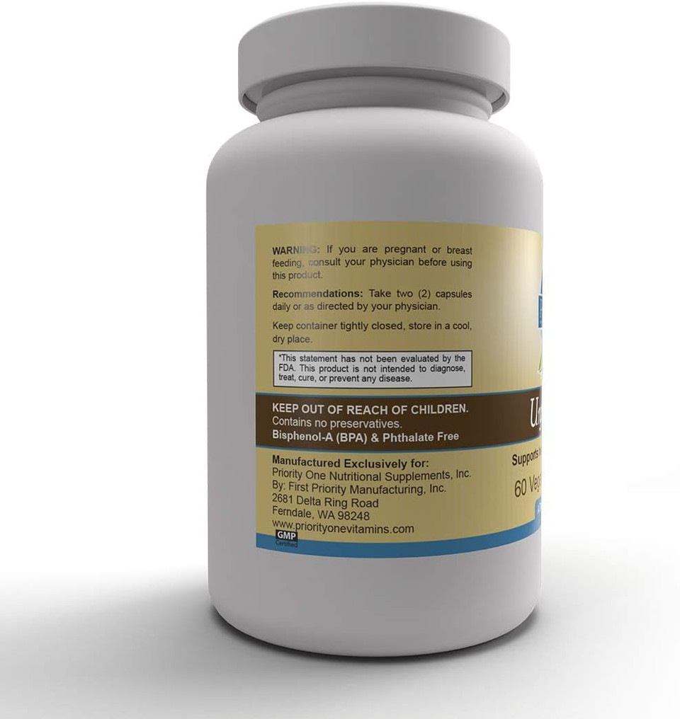 Priority One Vitamins Urgent Less 60 Vegetarian Capsules - Supports Healthy Bladder Function