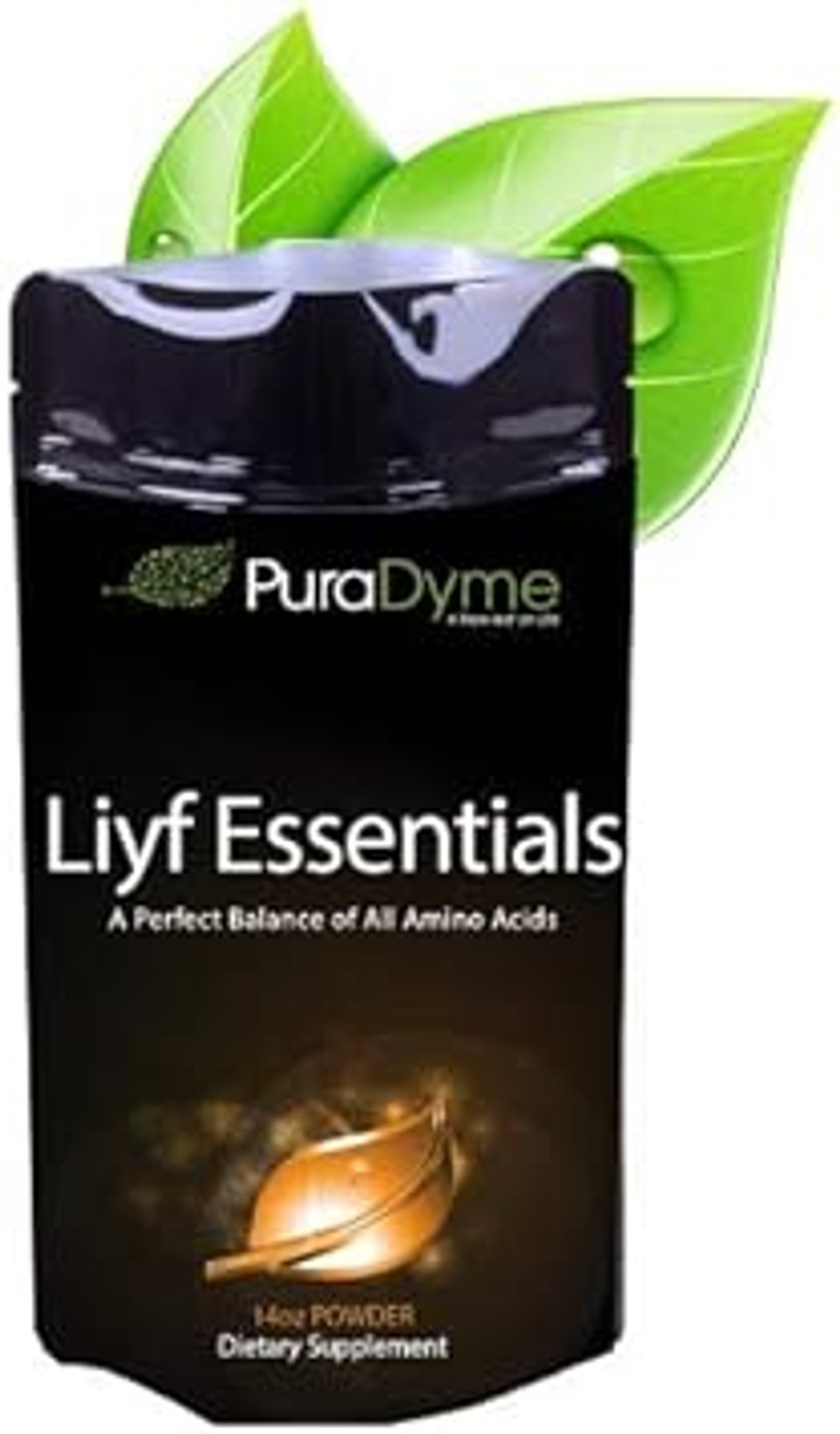 Puradyme Liyf Essential Amino Acid Protein Powder And Dietary Supplement - 14 Ounces. Formulated For Promotion Of Energy And Longevity