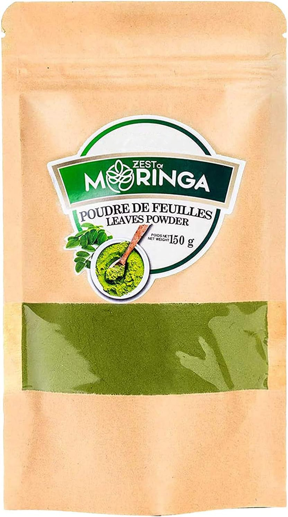 Pure Moringa Oleifera Powder- Green Superfoods Supplements, Rich Vitamin, Perfect For, Drinks, Tea & Recipes 100% Pure Leaf