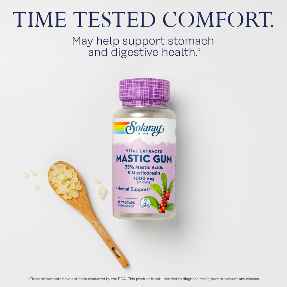 Solaray Mastic Gum Extract 500 Mg 45 Count