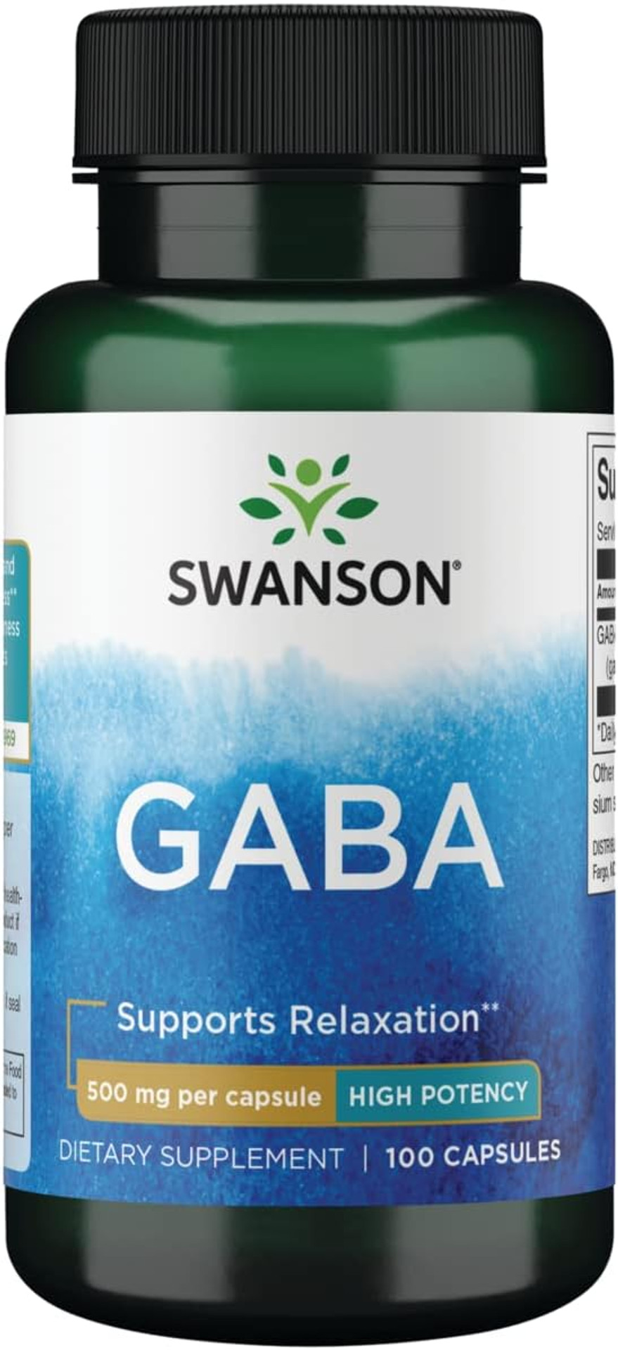 Swanson Amino Acid Gaba 500 Milligrams 100 Capsules