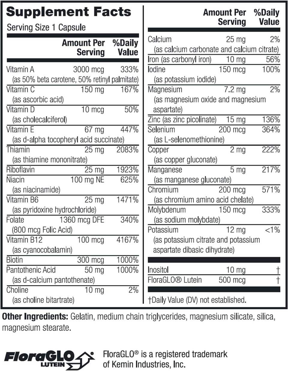 Twinlab Daily One Caps With Iron - Nutritional Supplement With Iron, Zinc, B Vitamins, And More - 180 Capsules