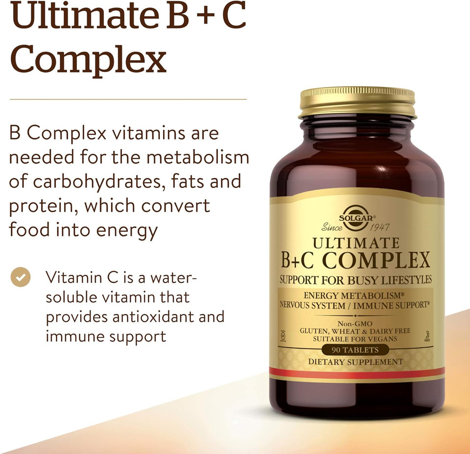 Ultimate B+C Complex Stress Formula 90 Tablets