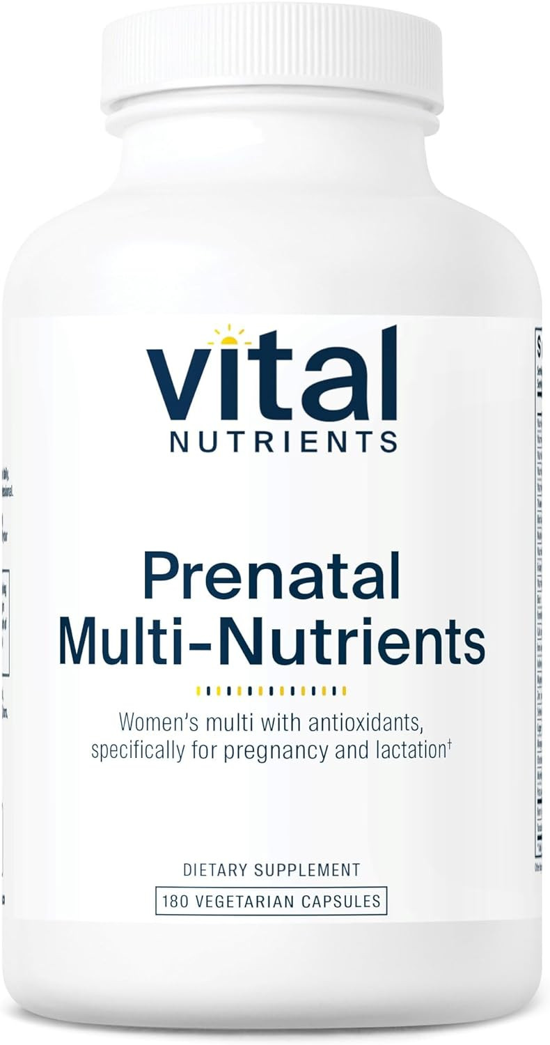 Vital Nutrients - Prenatal Multi-Nutrients - Women'S Multi-Vitamin/Mineral Formula With Potent Antioxidants - 180 Vegetarian Capsules Per Bottle