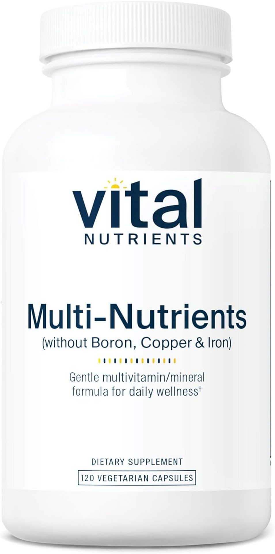 Vital Nutrients Multi-Nutrients 5 Ultra Antioxidant Formula | Boron, Copper, And Iron Free | Vegetarian Daily Multivitamin And Mineral | Gluten, Dairy And Soy Free | Non-Gmo | 120 Capsules
