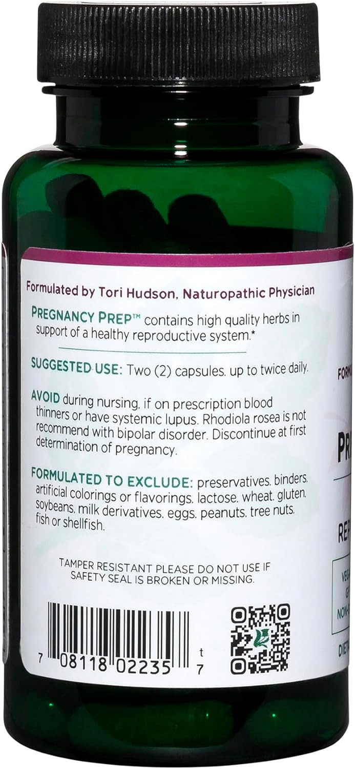 Vitanica Pregnancy Prep, Reproductive System Support, Vegan/Vegetarian, 60 Capsules