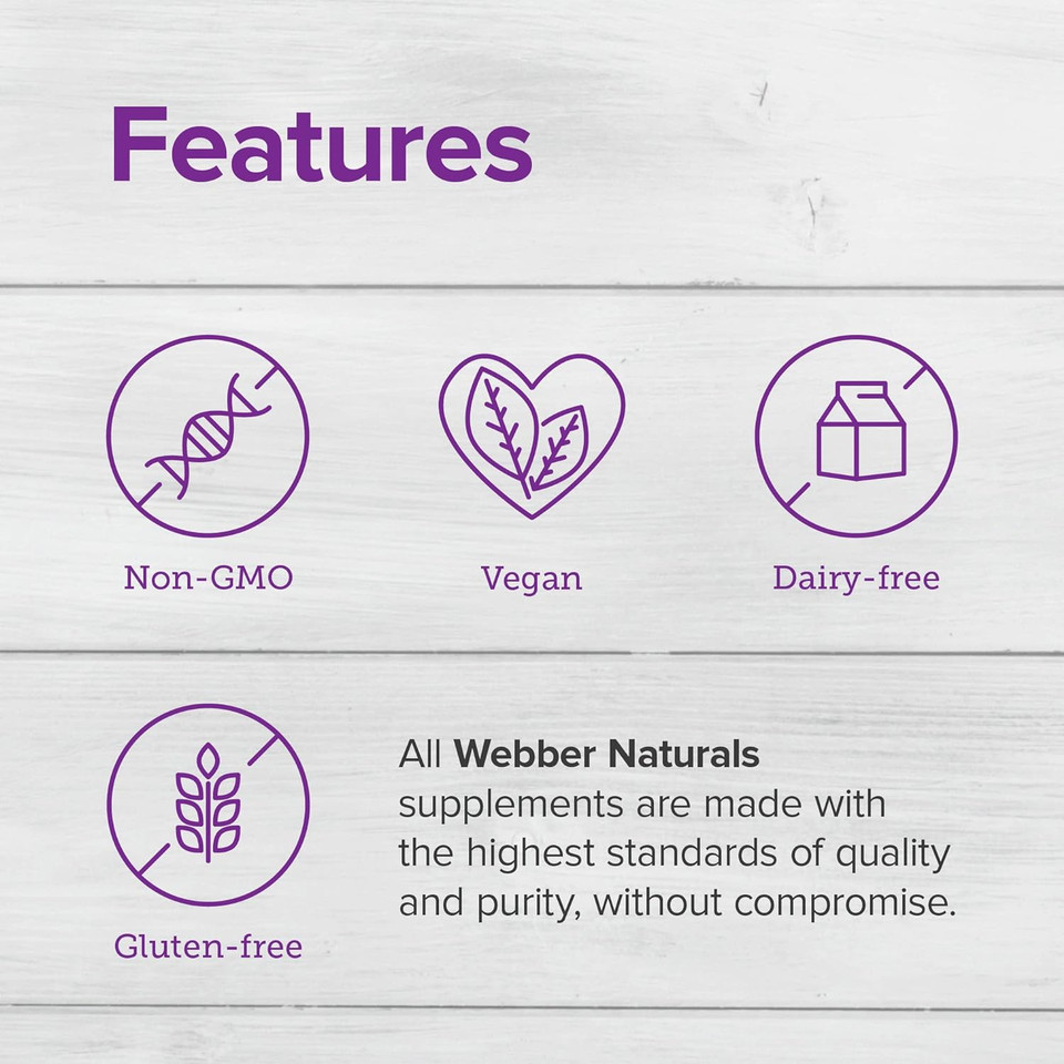 Webber Naturals Quercetin Supplement, 500 Mg Per Pill, 140 Vegetarian Capsules, Plant-Based Immune Support, Antioxidant Supplement, Gluten And Dairy Free, Non-Gmo, Suitable For Vegans