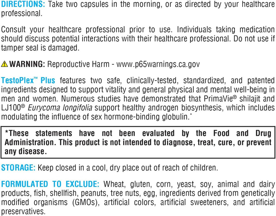 Xymogen Testoplex Plus - Supports Healthy Testosterone Levels, Cognition, And Overall Vitality - Shilajit + Eurycoma Longifolia Extract Supplement For Men And Women (120 Capsules)