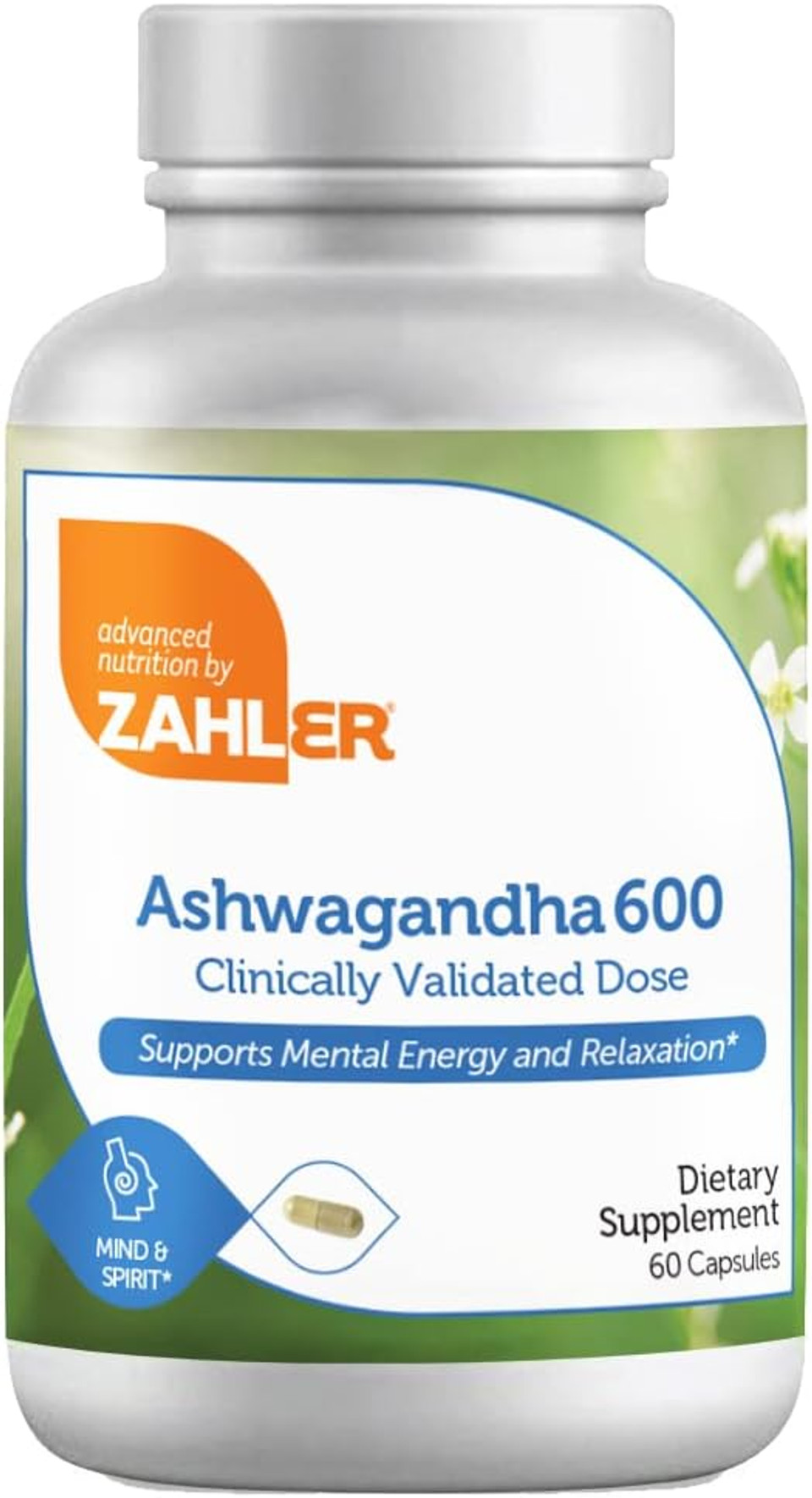 Zahler Ashwagandha Capsules, Ksm-66 Aswhagandha 600Mg Supplement, Relaxation And Stress Support, Kosher, 60 Capsules