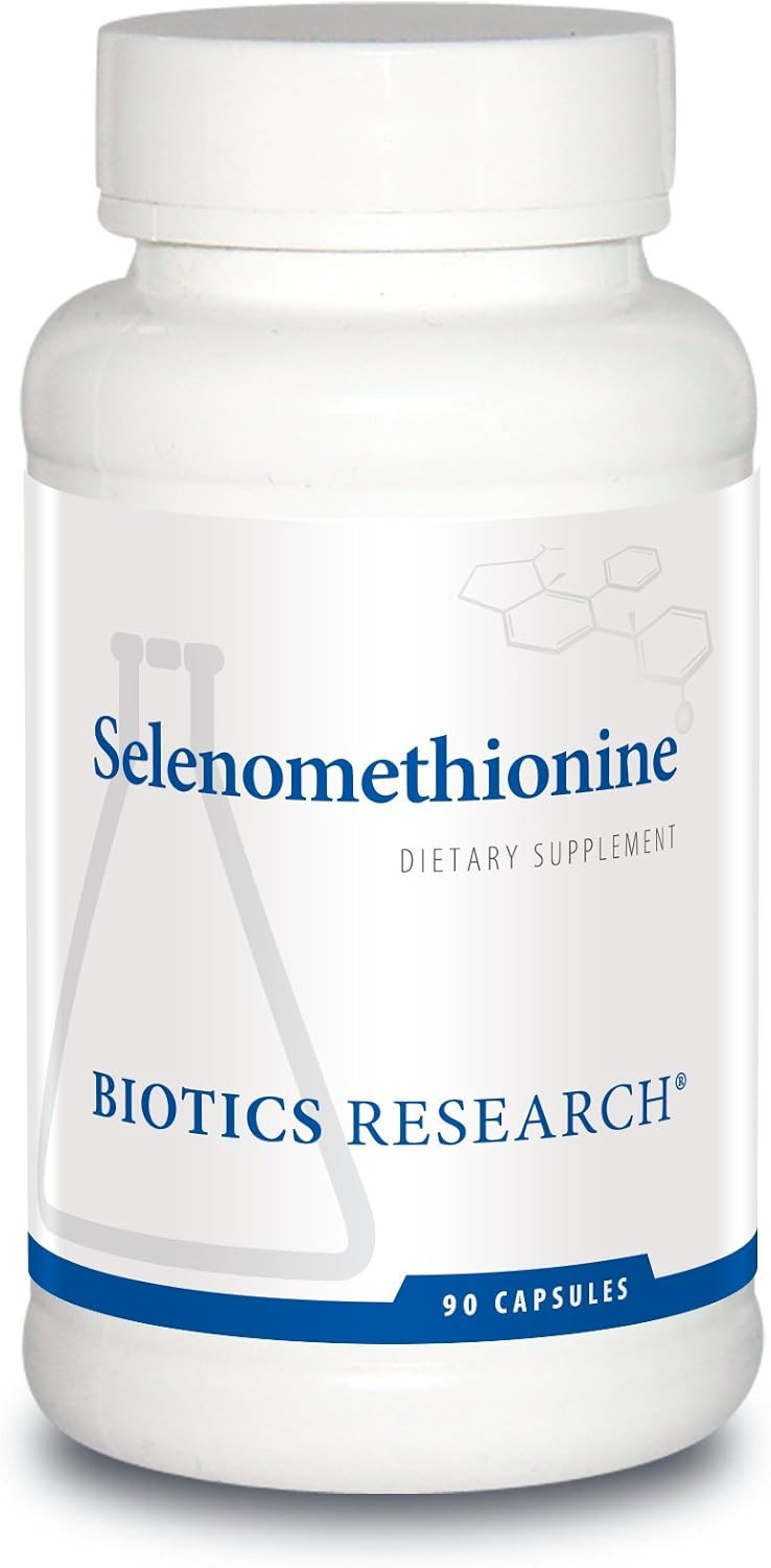 Biotics Research Selenomethionine  High Potency Selenium, Thyroid Gland Function, Dna Production, Cognitive Health, Potent Antioxidant. 90 Capsules