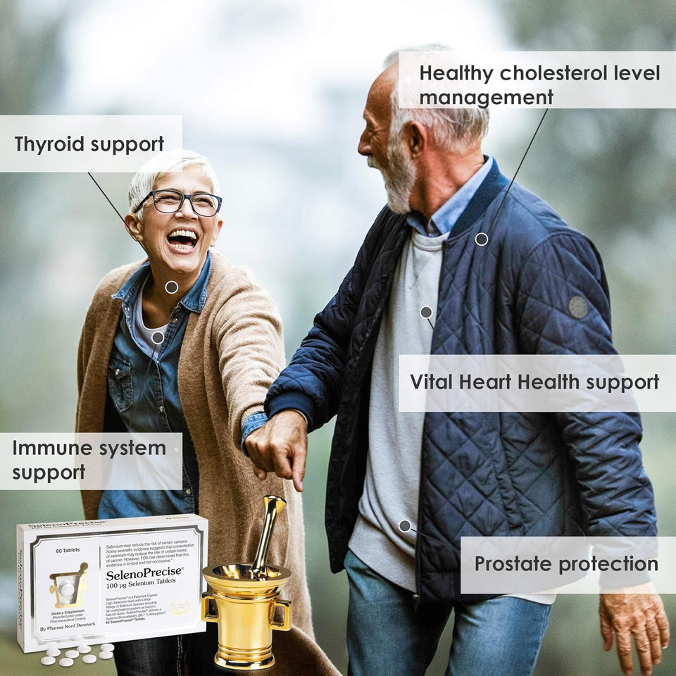 Selenoprecise | World'S Only Pharmaceutical-Grade Organic Selenium Supplement | Guaranteed 88.7% Absorption | Thyroid Support, Immune System, Prostate Protection & Heart Health | Selenium 100 Mcg Tabs