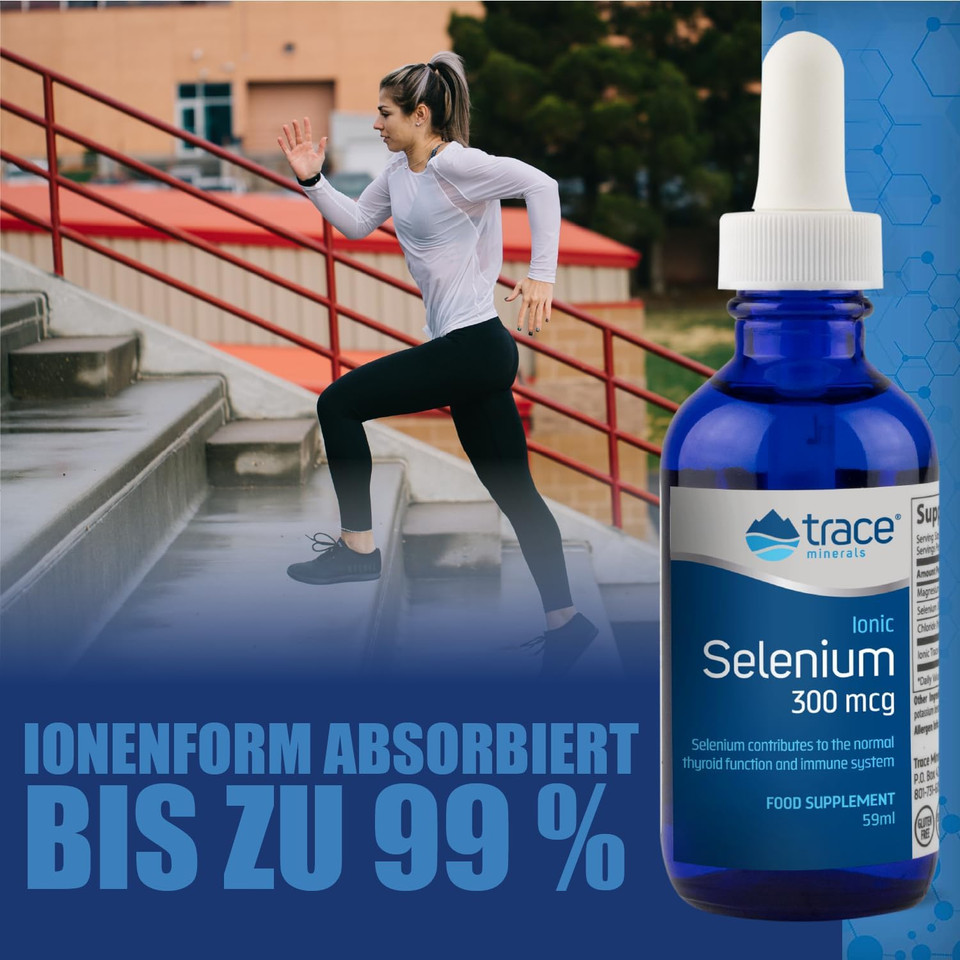 Trace Minerals | Liquid Ionic Selenium 300 Mcg Dietary Supplement | Antioxidant, Supports Immunity, Thyroid Health | Vegan, Gluten Free, Non-Gmo | 2 Fl Oz (1 Pack), 48 Servings