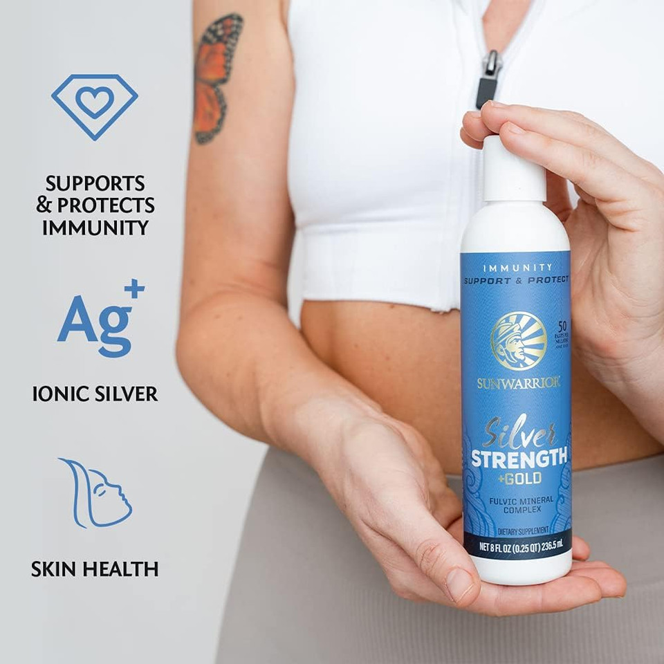 Fulvic Acid Complex All Natural Supports Skin Health | 8 Oz Silver Strength By Sunwarrior