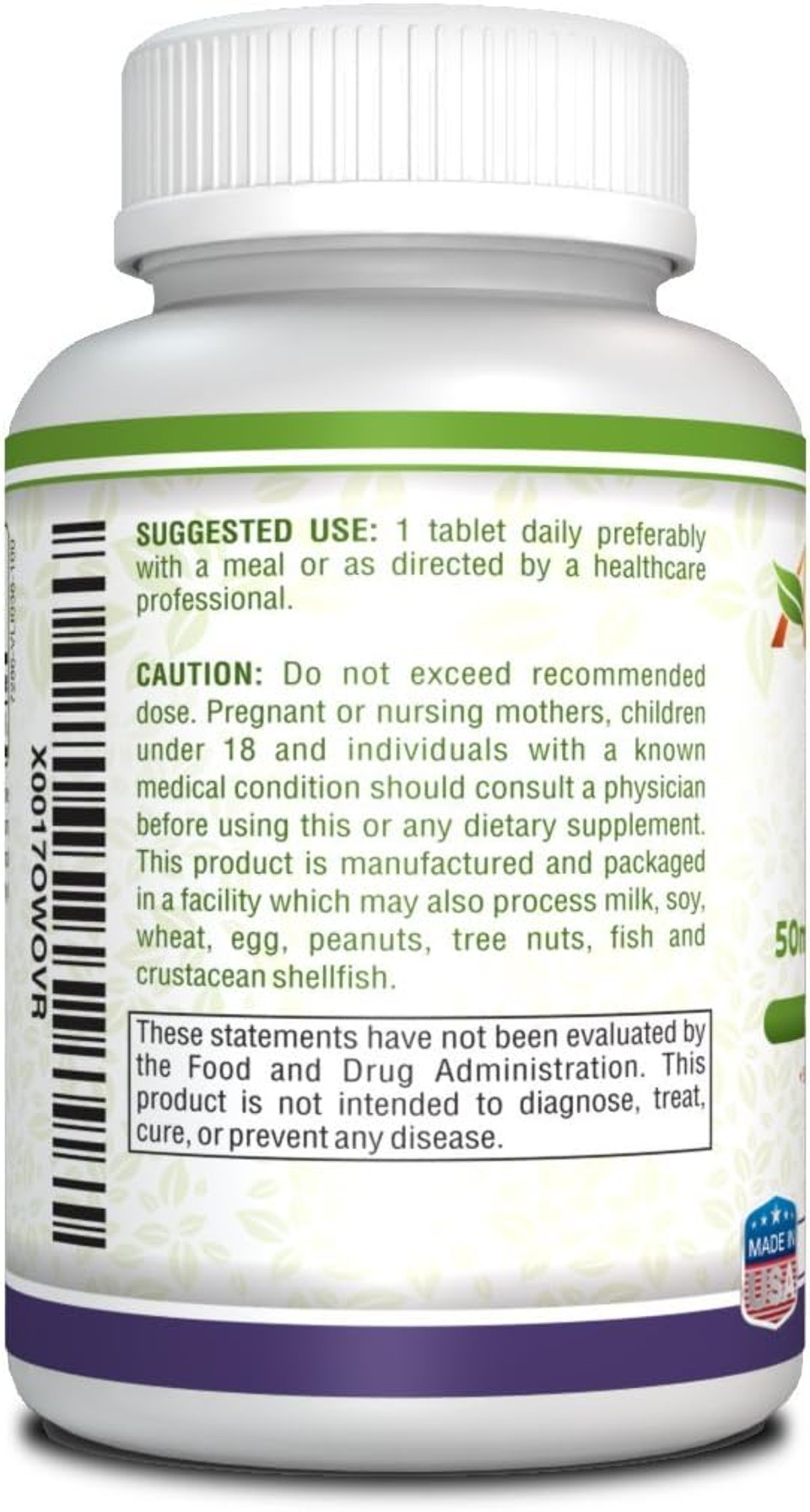 Athena - Zinc Supplement Tablets 50Mg - Oxide/Citrate - 100 Coated Tablets