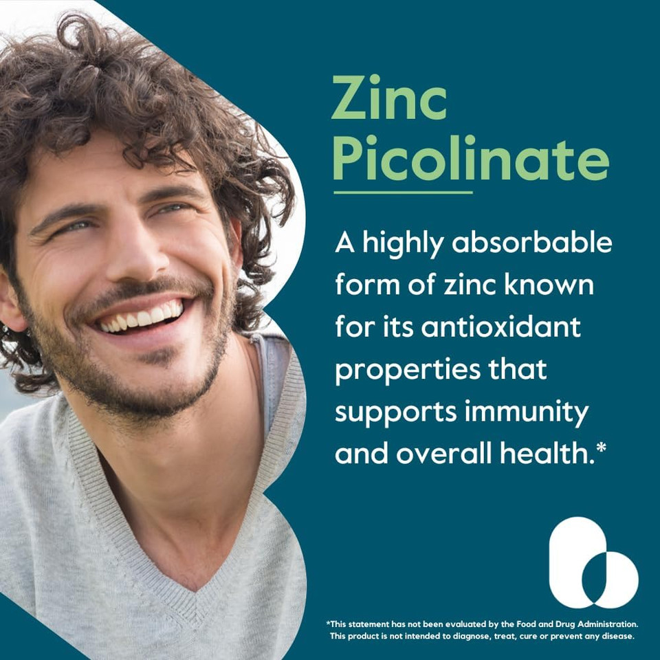 Bestvite Zinc Picolinate 50Mg (240 Vegetarian Capsules) - No Stearates - Vegan - Non Gmo - Gluten Free