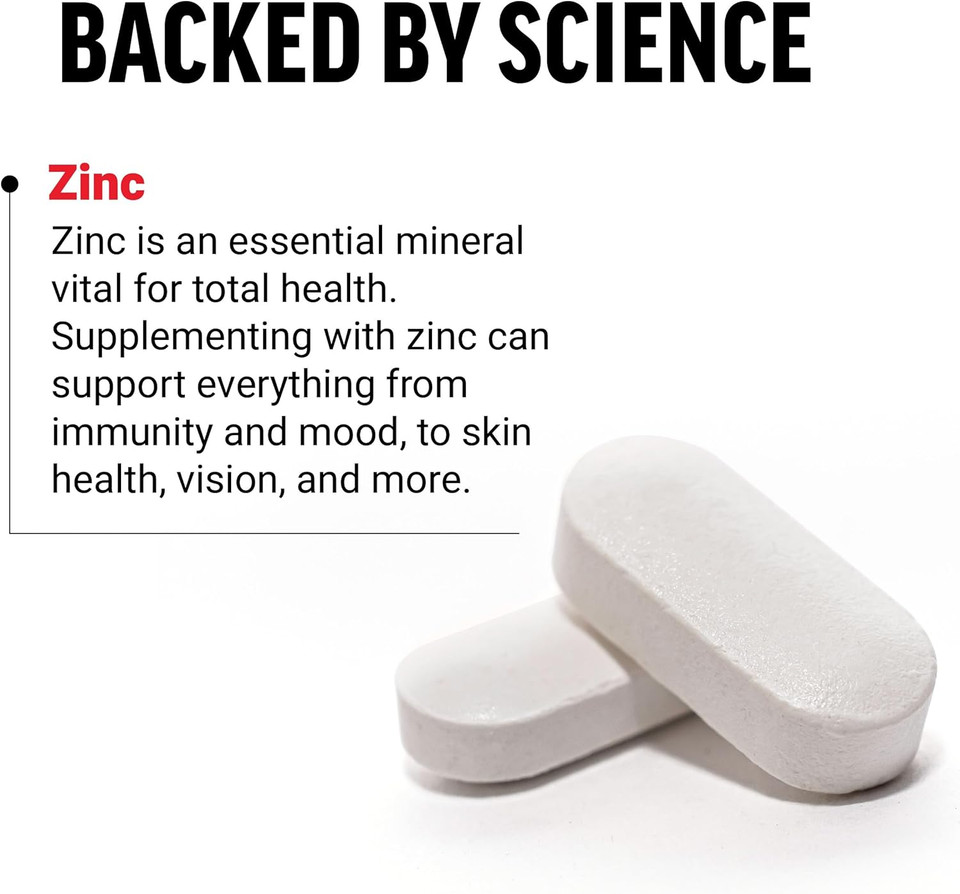 Force Factor Zinc 50Mg, Zinc Supplements With Zinc Oxide Powder, Zinc Gluconate, And Zinc Citrate For Immune Support And Immune Health, High-Potency, Vegan, Gelatin Free, Non-Gmo, 240 Tablets