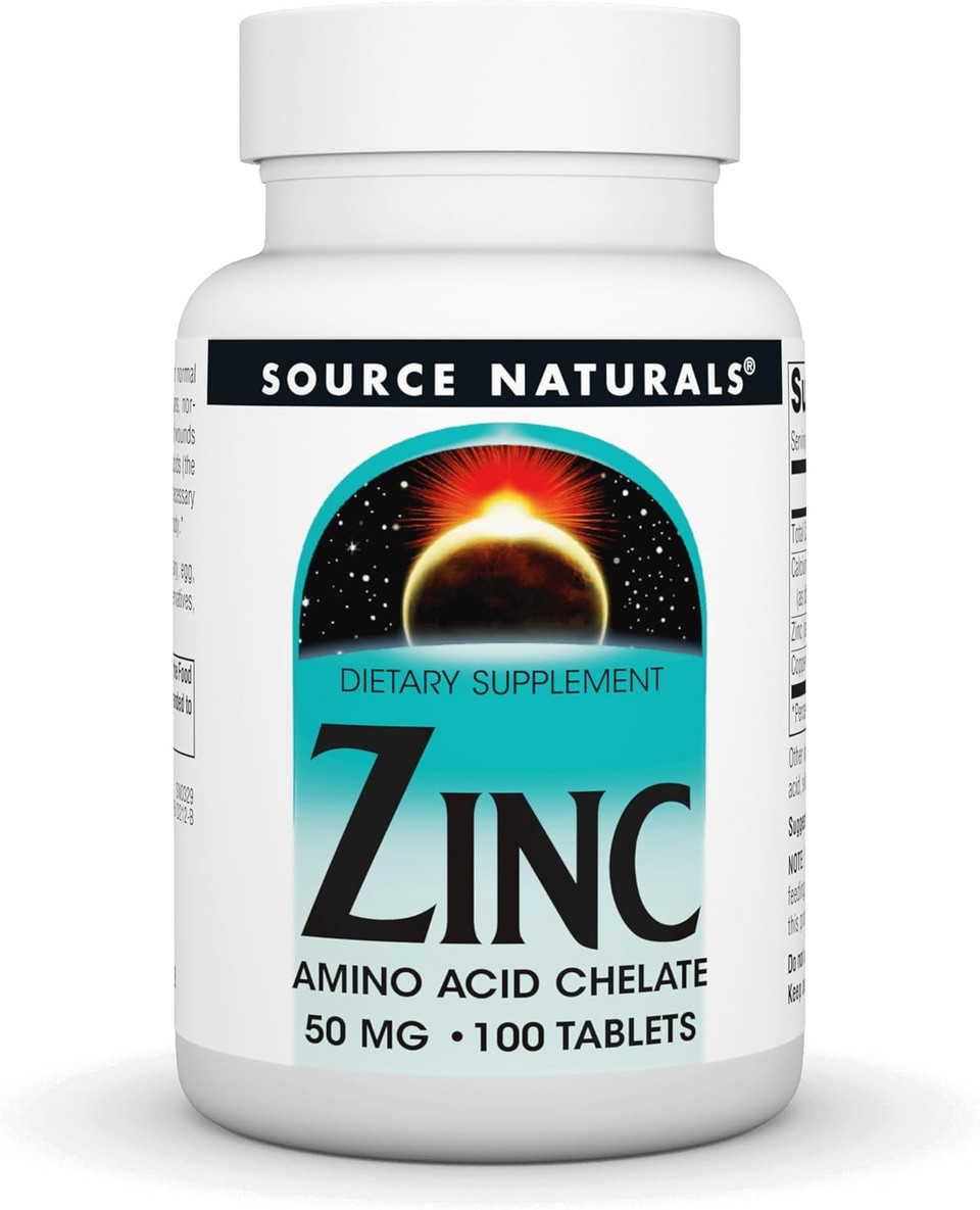 Zinc Chelate 50Mg Source Naturals, Inc. 100 Tabs