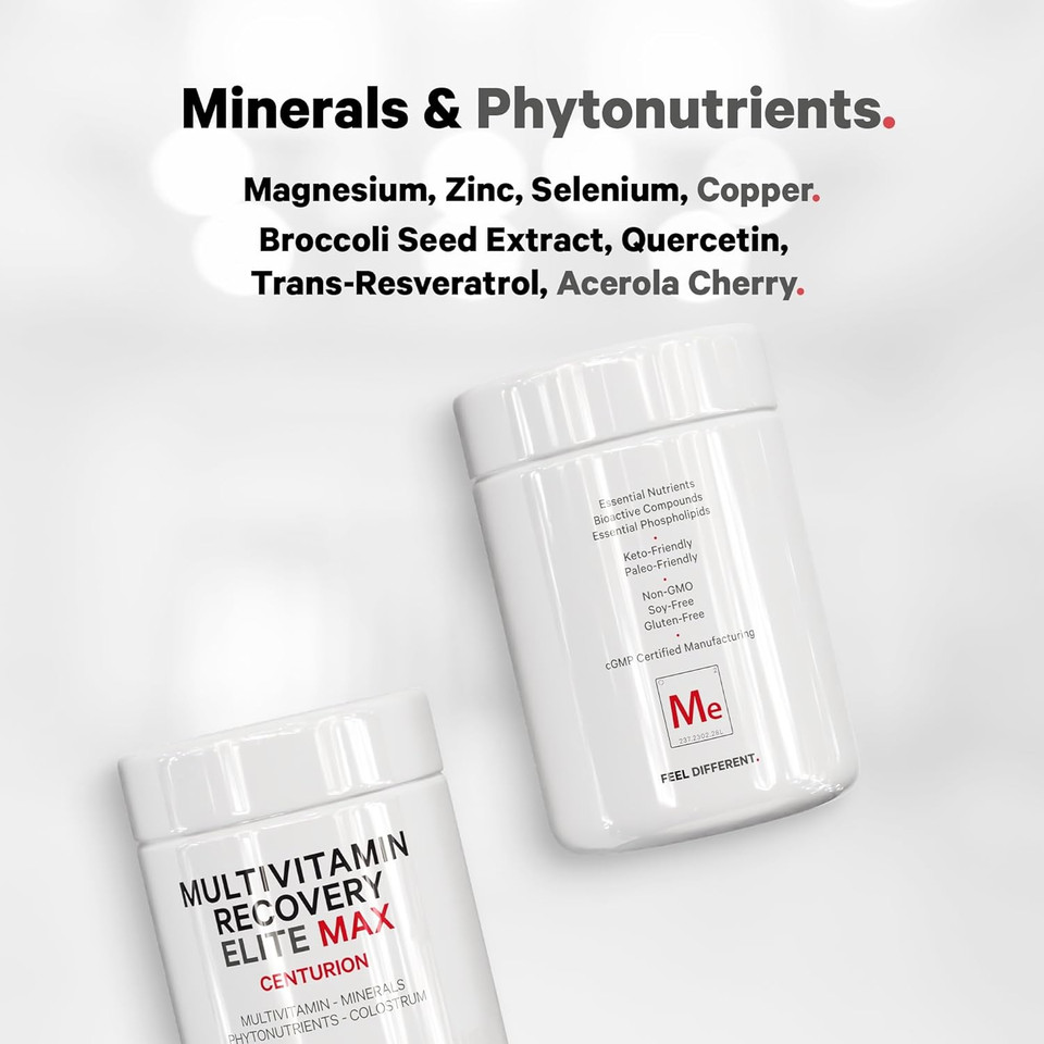 Codeage Multivitamin Recovery Elite Max - Advanced Recovery Support For Athletes - Mixed Carotenoids, Colostrum, Quercetin, Magnesium, Zinc, Vitamin K, Boron - Sports Supplement - 90 Capsules