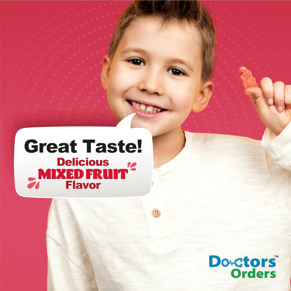 Doctors Finest Multivitamin Gummies for Kids - Vegetarian, GMO-Free & Gluten Free - Great Tasting Fruit Flavors Pectin Chews - 120 Jellies