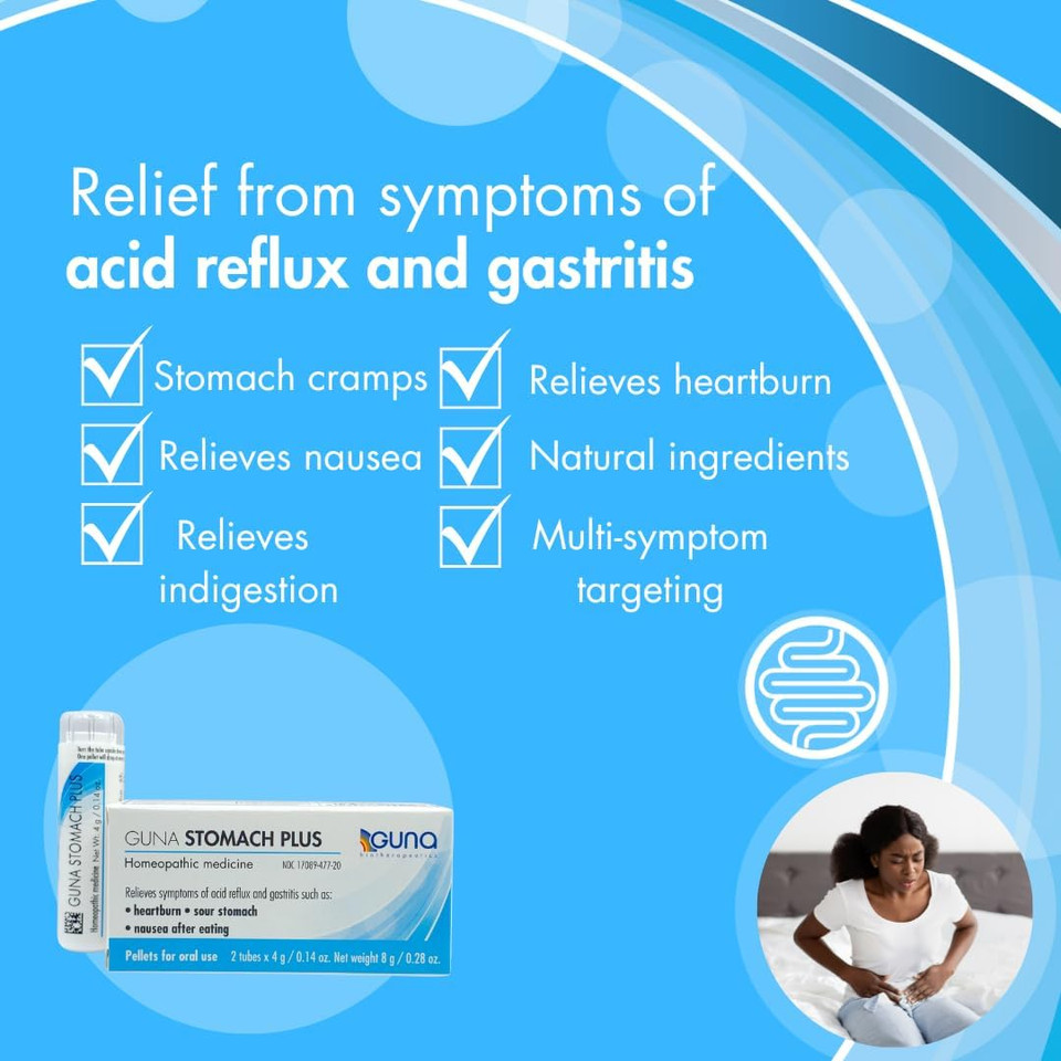 Guna Stomach Plus Homeopathic Digestive Stomach Acid Balance - 2 Tubes