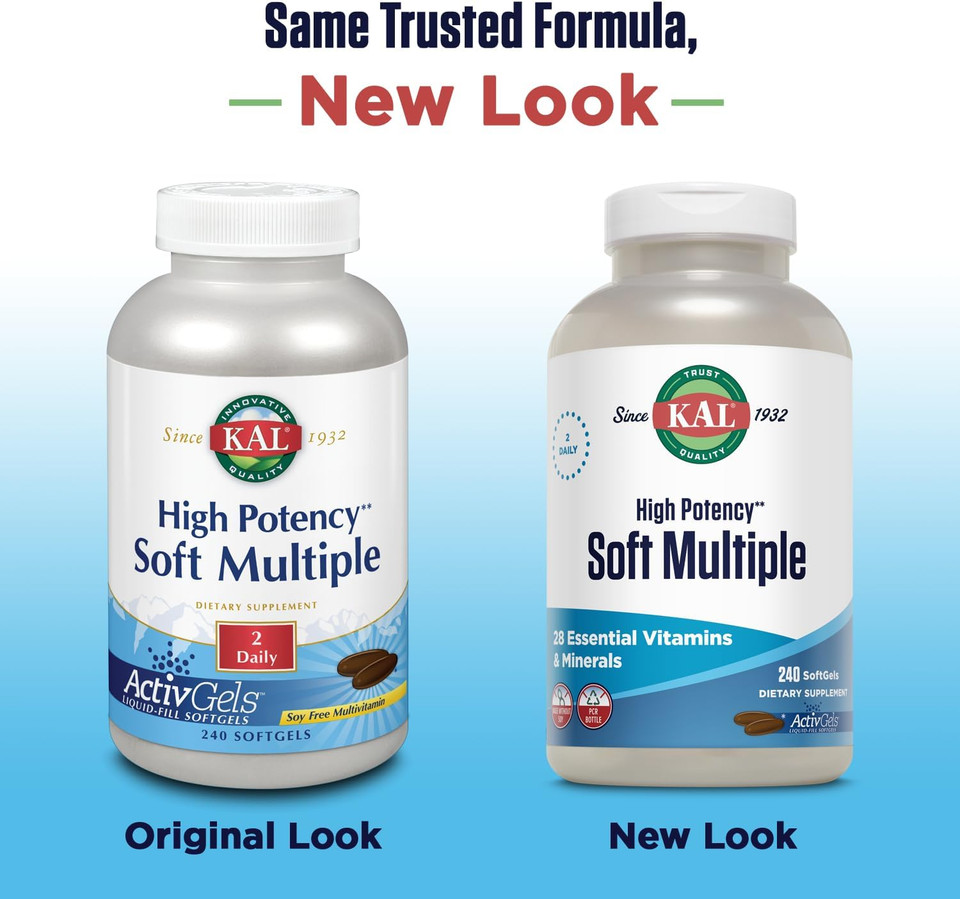 Kal High Potency Soft Multiple Softgels, 240 Count