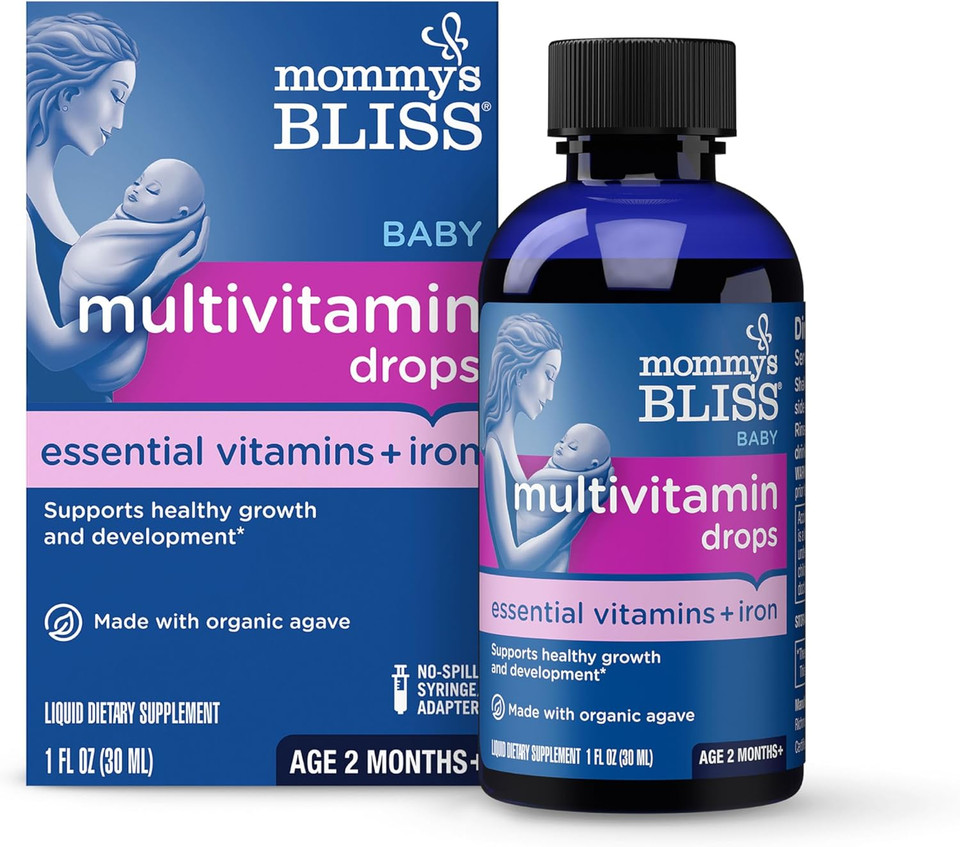 Mommy'S Bliss Baby Multivitamin + Iron, Daily Essential Vitamins For Immune Support, Healthy Growth & Bone Development*, Age 2 Months+, 30 Ml, Liquid