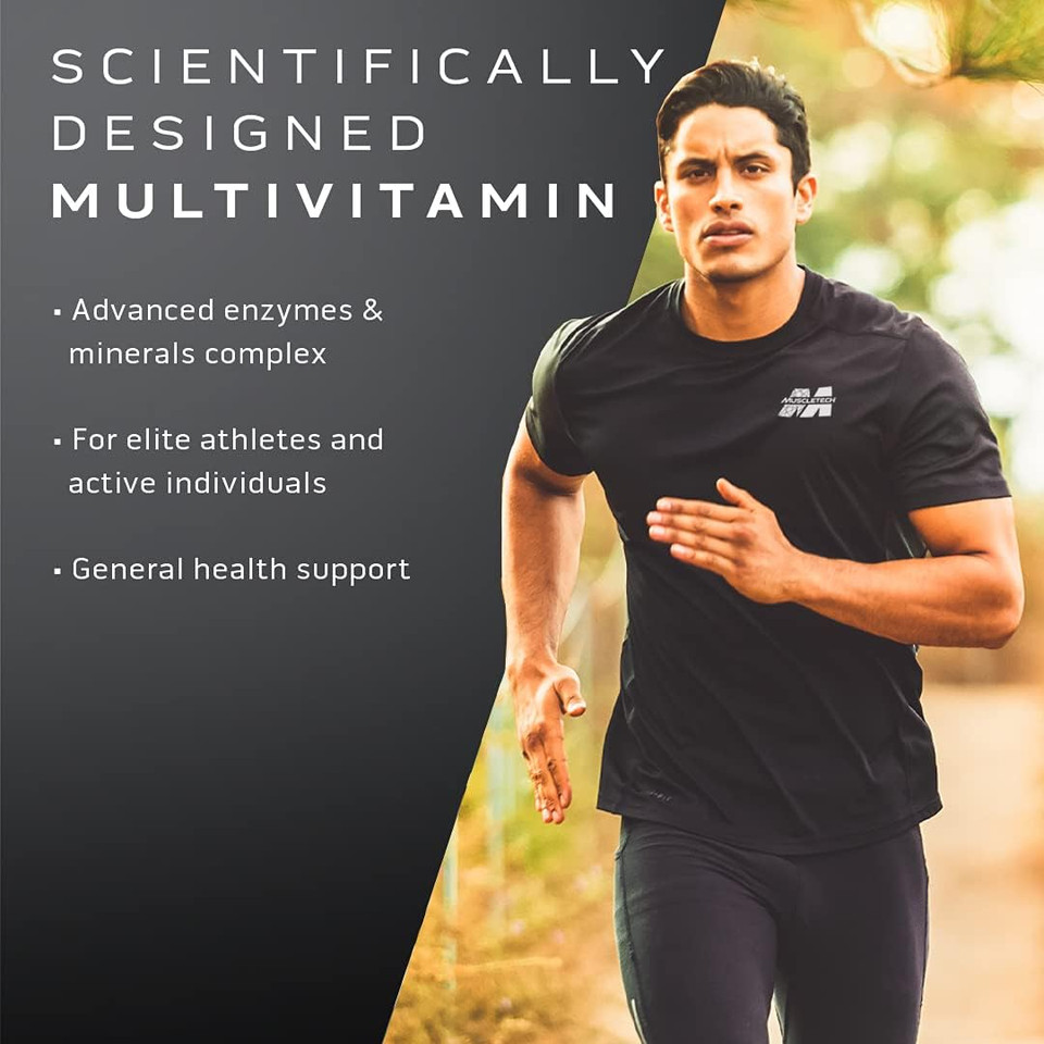 MuscleTech Platinum Multivitamin for Immune Support 18 Vitamins & Minerals Vitamins A C D E B6 B12 Daily Workout Supplements for Men 90 Ct