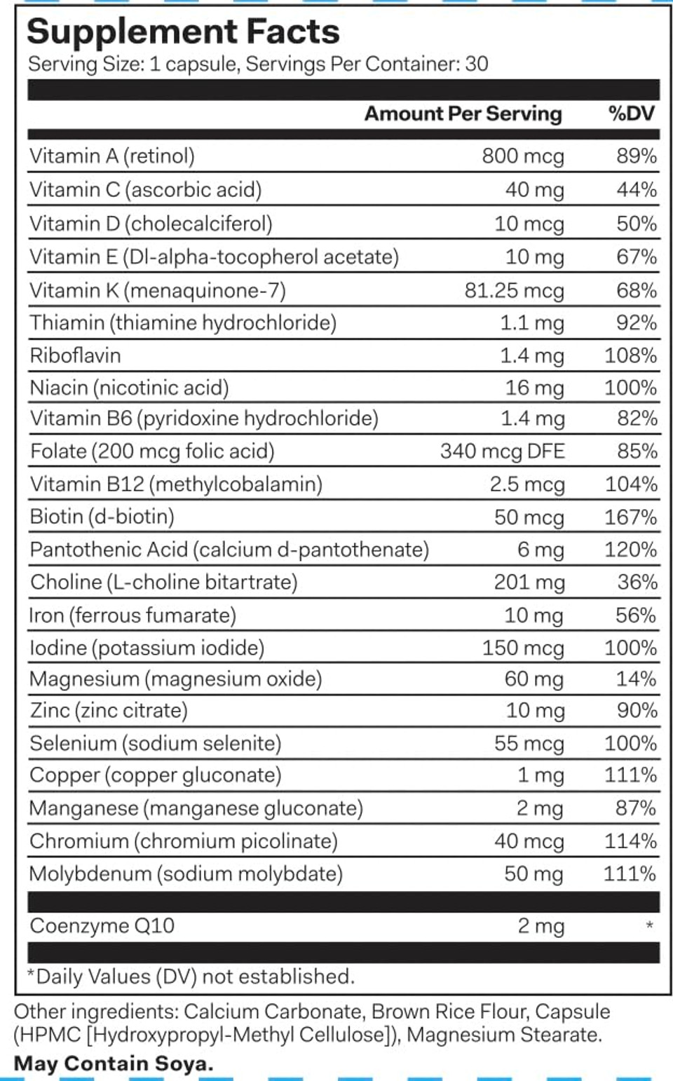 The Nue Co. Men'S Multivitamin Supplement, Supports Energy, Immunity, Focus, Vegan, Gluten Free, 30 Capsules