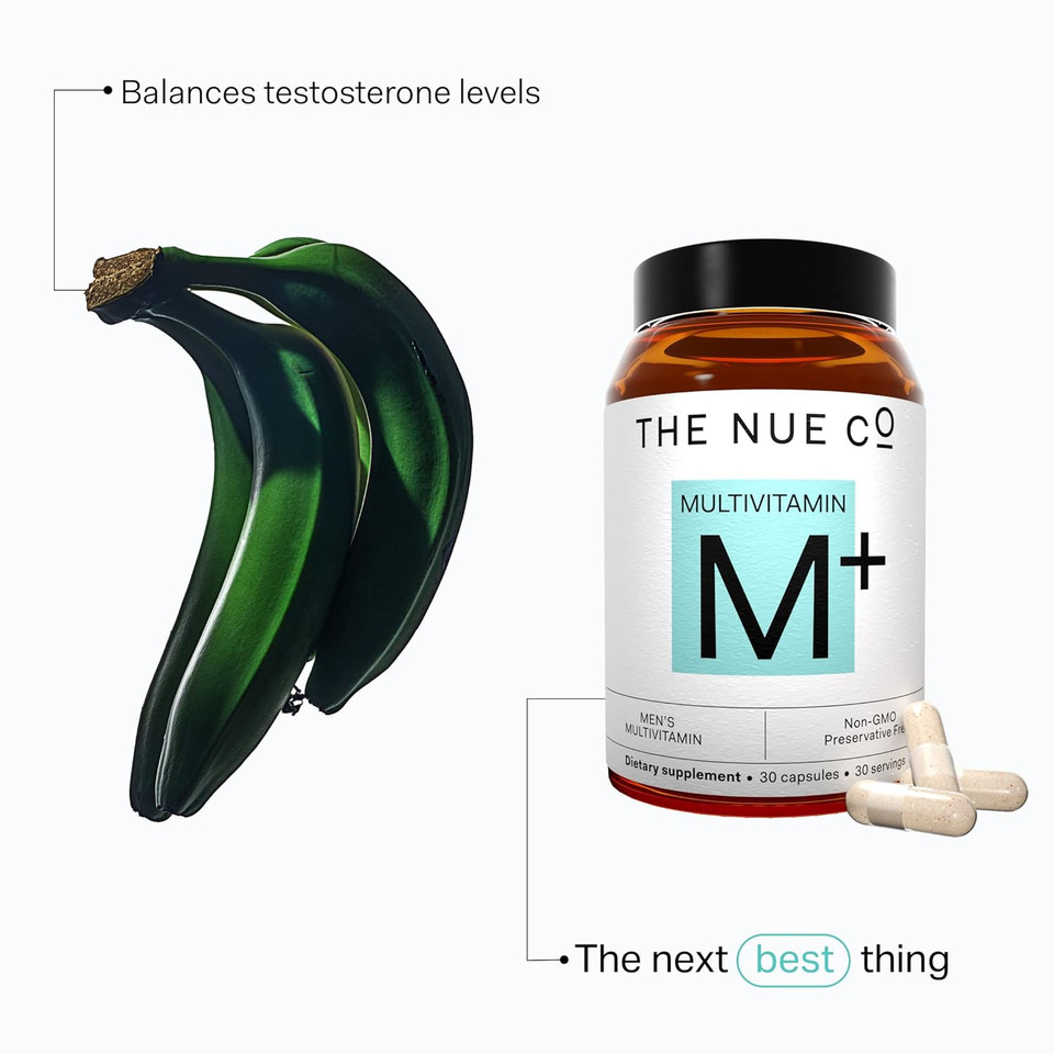 The Nue Co. Men'S Multivitamin Supplement, Supports Energy, Immunity, Focus, Vegan, Gluten Free, 30 Capsules