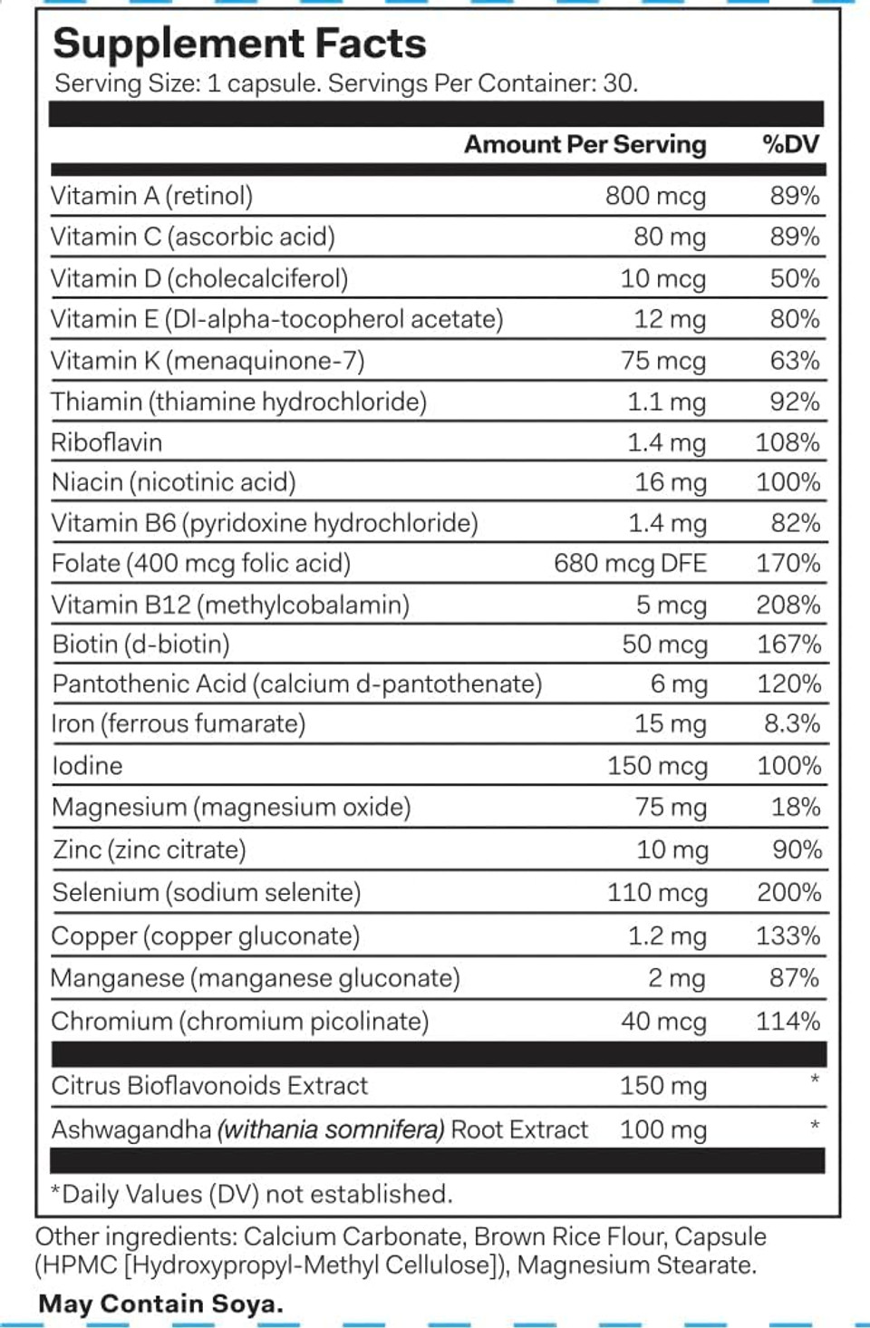 The Nue Co. Women'S Multivitamin Supplement- Supports Energy, Immunity, Focus, Vegan, Gluten Free, 30 Capsules