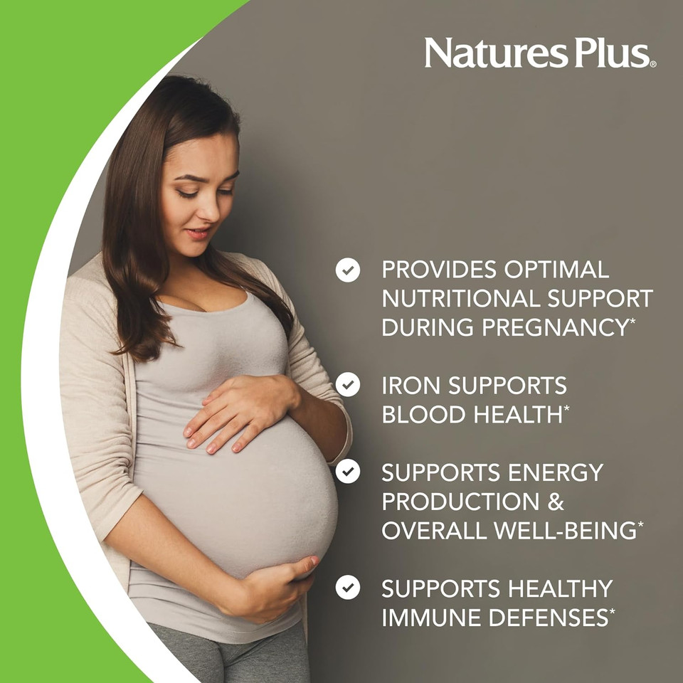 Naturesplus Source Of Life Prenatal Liquid, Tropical Fruit - 30 Fl Oz - Multivitamin & Mineral Supplement - Nutritional Support During Pregnancy - Gluten Free, Vegetarian - 30 Servings