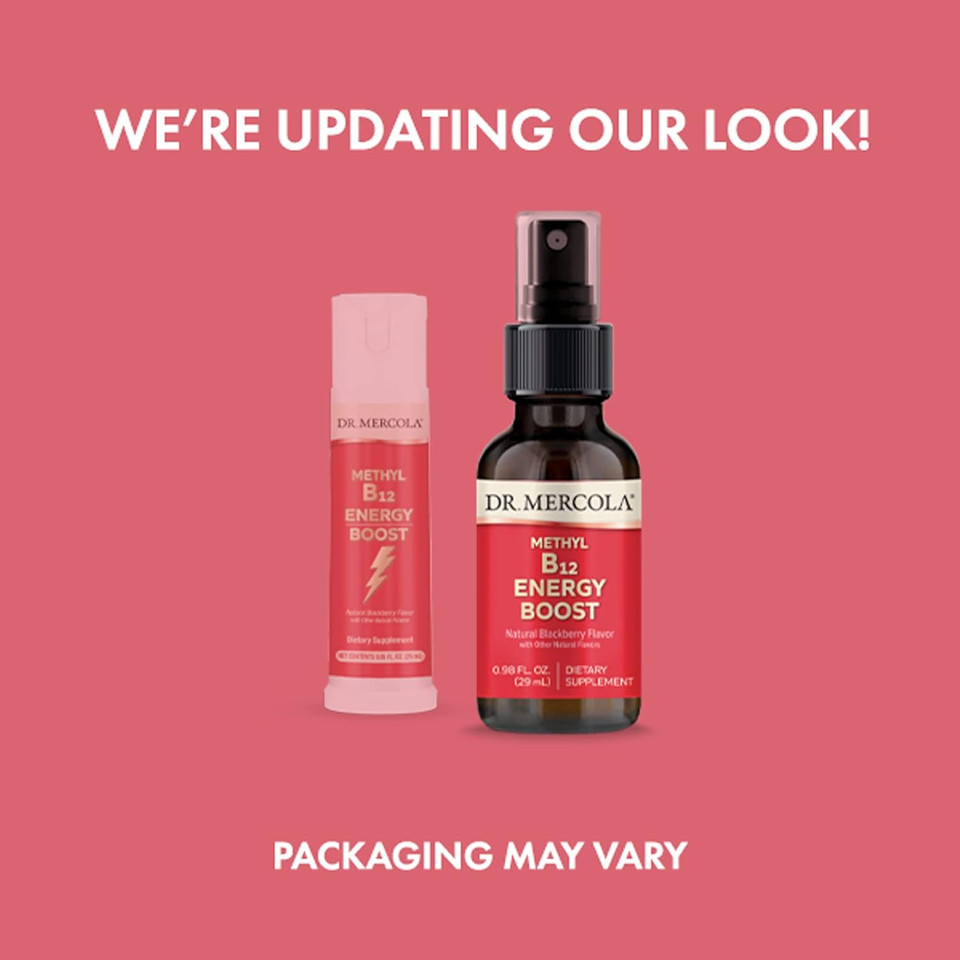 Dr. Mercola Methyl B12 Energy Boost Spray, 0.98 Fl. Oz. (29 Ml), 39 Servings, 1,000 Mcg Per Serving, Dietary Supplement, Supports Mental Focus, Non-Gmo