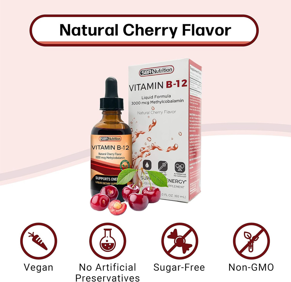 Extra Strength 6000Mcg Vitamin B12 Sublingual Liquid Drops - Methylcobalamin, Vit B 12 Supports Energy, Max Absorption, 60 Servings, Non-Gmo, Vegan Friendly, Manufactured In The Usa