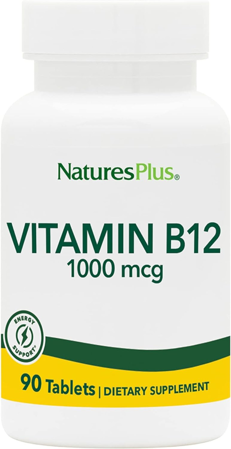 Naturesplus Vitamin B12 (Methylcobalamin) - 1000 Mcg, 90 Vegetarian Tablets - High Potency Red Blood Cell Support - Natural Energy Booster, Promotes Overall Health - Gluten-Free - 90 Servings
