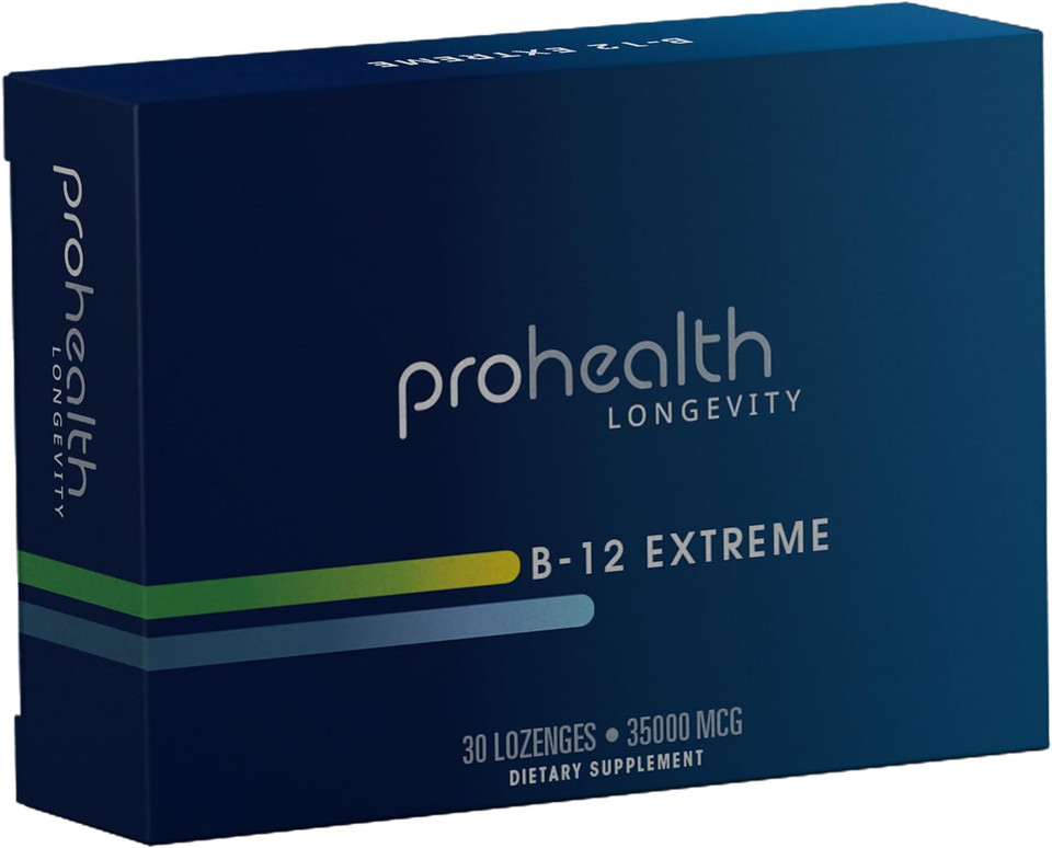 Prohealth Vitamin B 12 Extreme- 35,000 Mcg Mega Dose, 7 X Strength (30 Sublingual B 12 Dissolvable Tablets) Extra Strength, B 12 Vitamin, Methylcobalamin, Dibencozide, Cyanocobalamin, Hydroxocobalamin